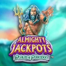 Almighty Jackpots – Realm of Poseidon logo by Novomatic at Qzino Casino