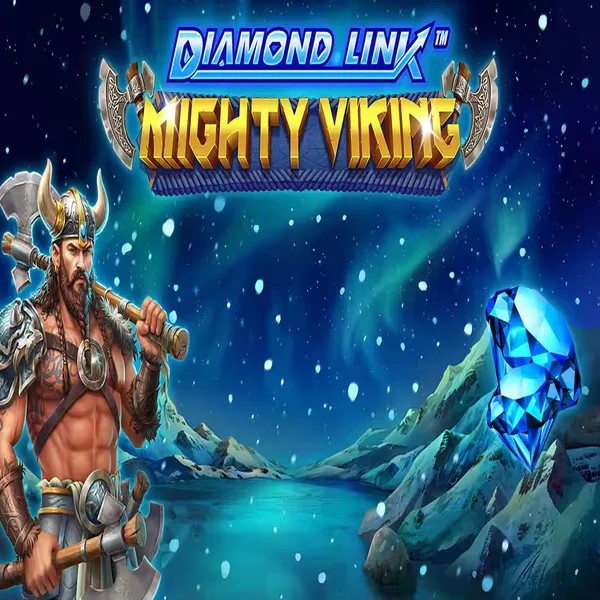 Diamond Link Mighty Viking slot logo by Greentube at Qzino Casino
