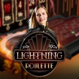 Lightning Roulette online game logo by Evolution on qzinocasino.ca