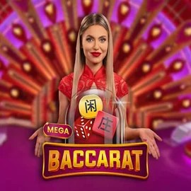 Mega Baccarat logo – Live Casino by Pragmatic Play at Qzino Casino